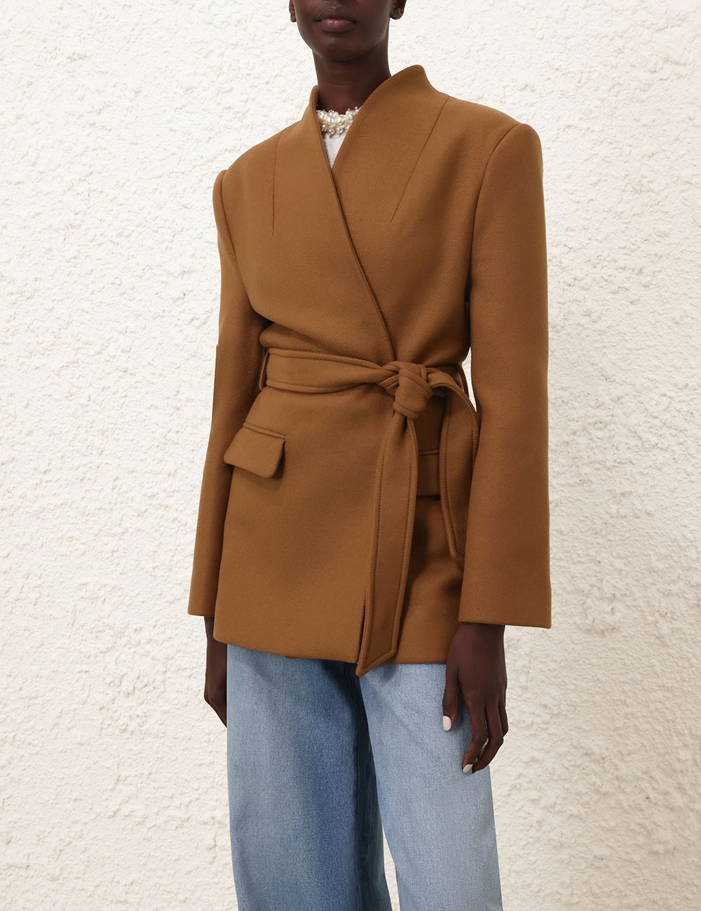 CRUSH BELTED BLAZER - 2