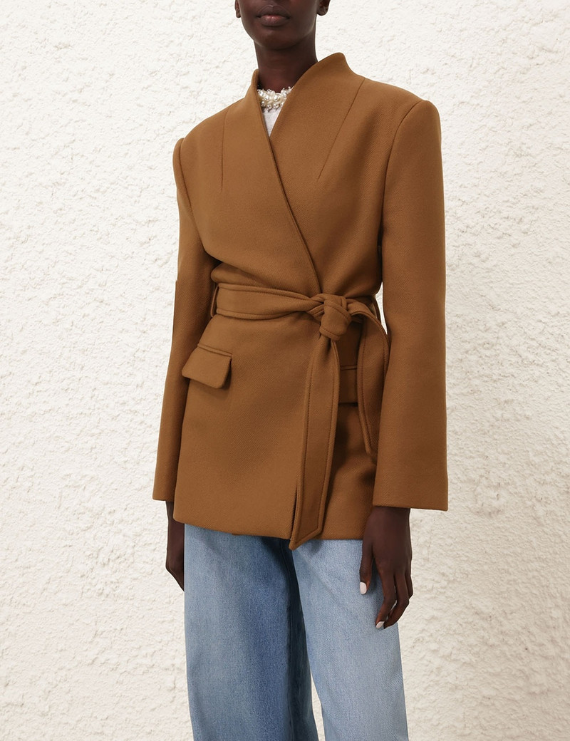 Zimmermann CRUSH BELTED BLAZER outlook