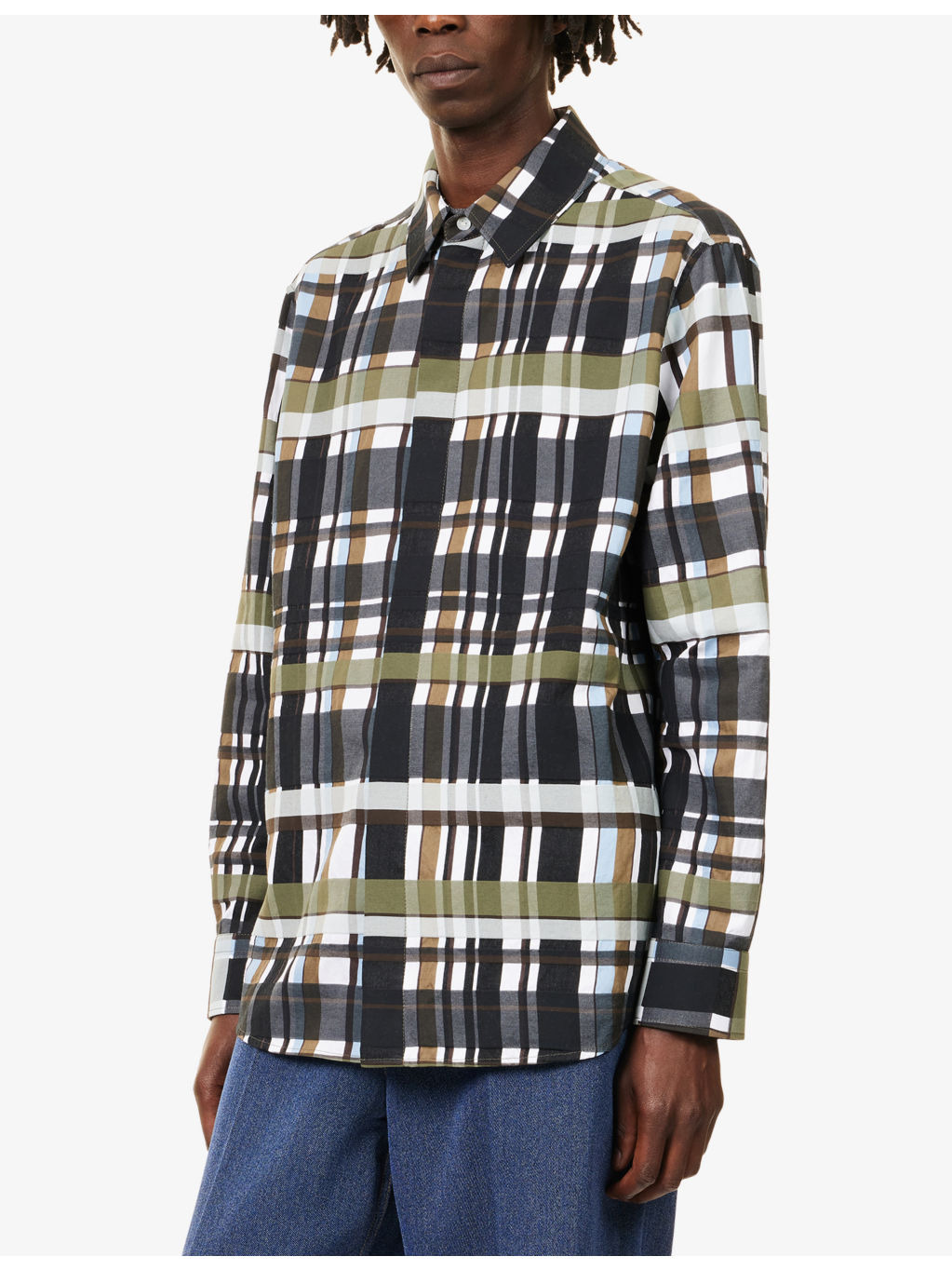 Check-Print Long-Sleeves Cotton-Poplin Shirt - 3