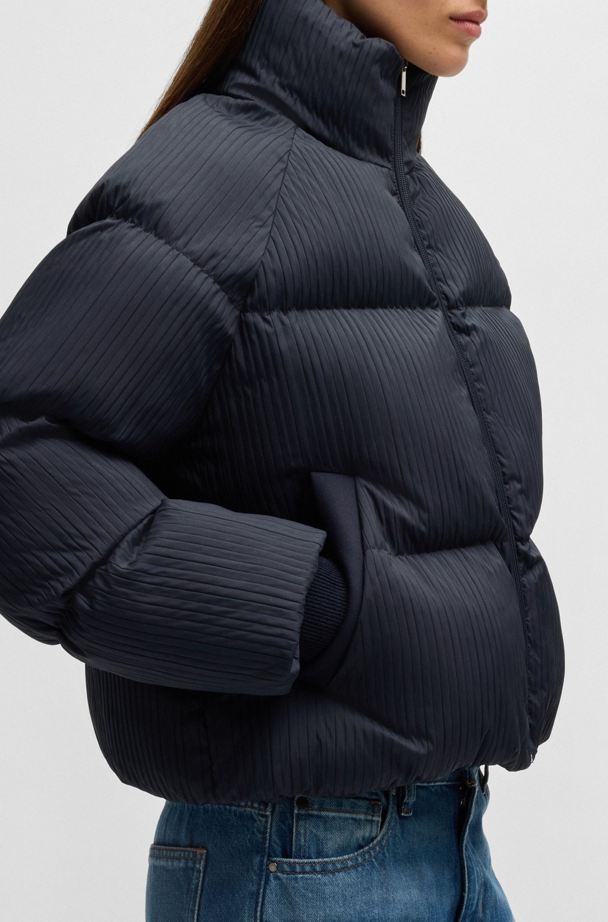 WATER-REPELLENT JACKET IN CORDUROY-EFFECT FABRIC - 6