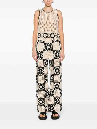 Sandro floral crochet trousers outlook