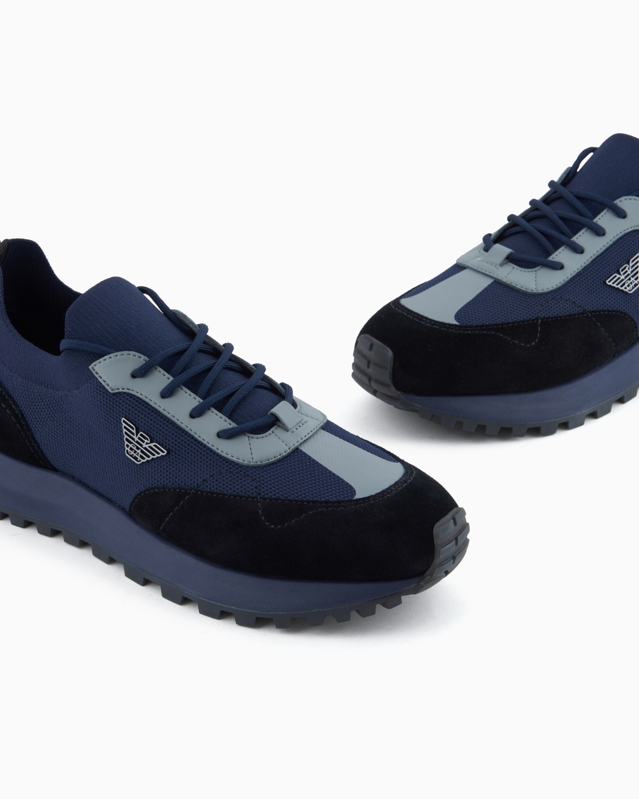 KNIT SNEAKERS WITH SUEDE DETAILS - 5