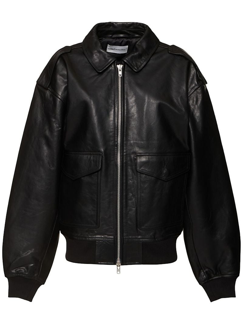 The Frankie Shop Viper leather jacket | luisaviaroma