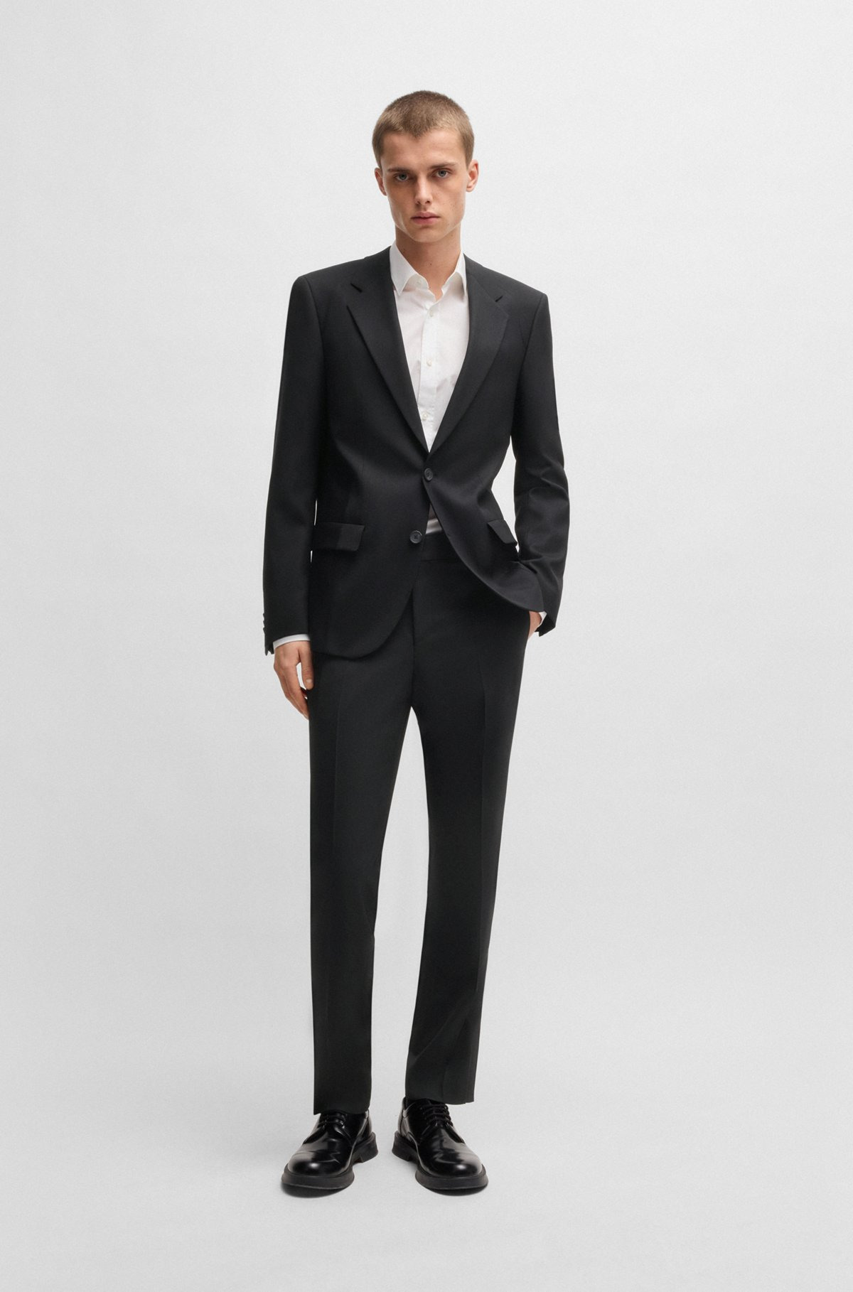 SLIM-FIT SUIT JACKET IN WOOL TWILL - 3
