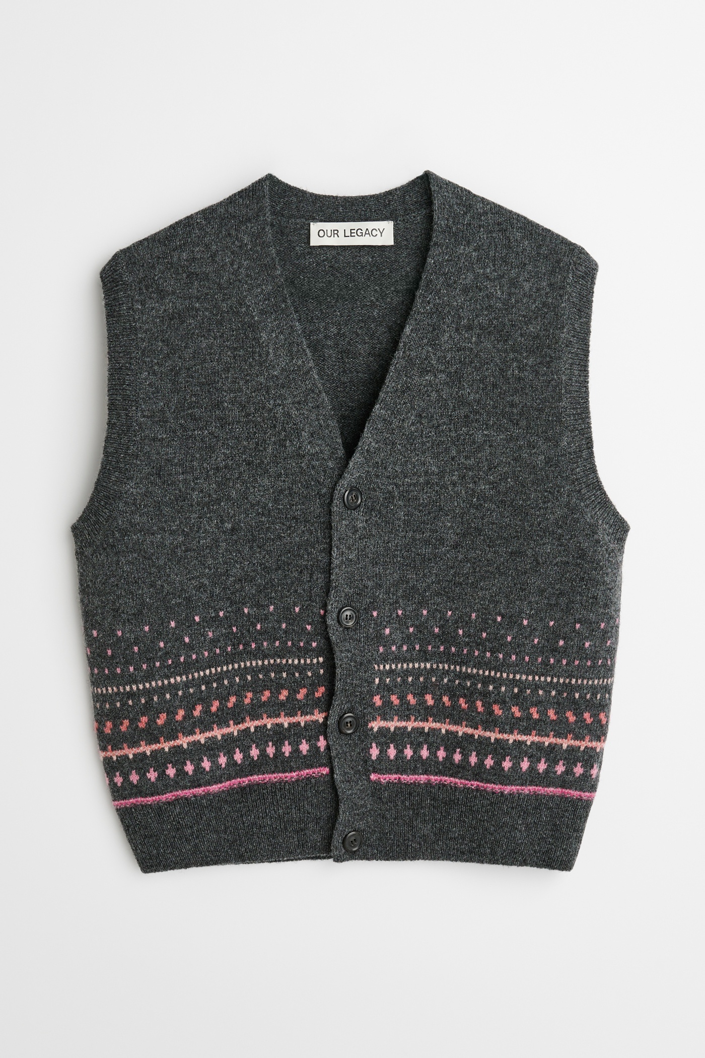 Rugrat Vest Slate Grey Faux Isle - 1