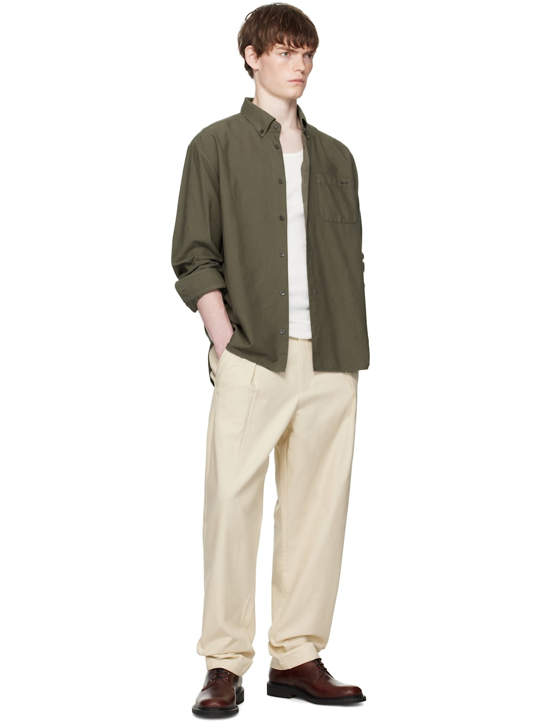Khaki Mateo Logo Shirt - 5