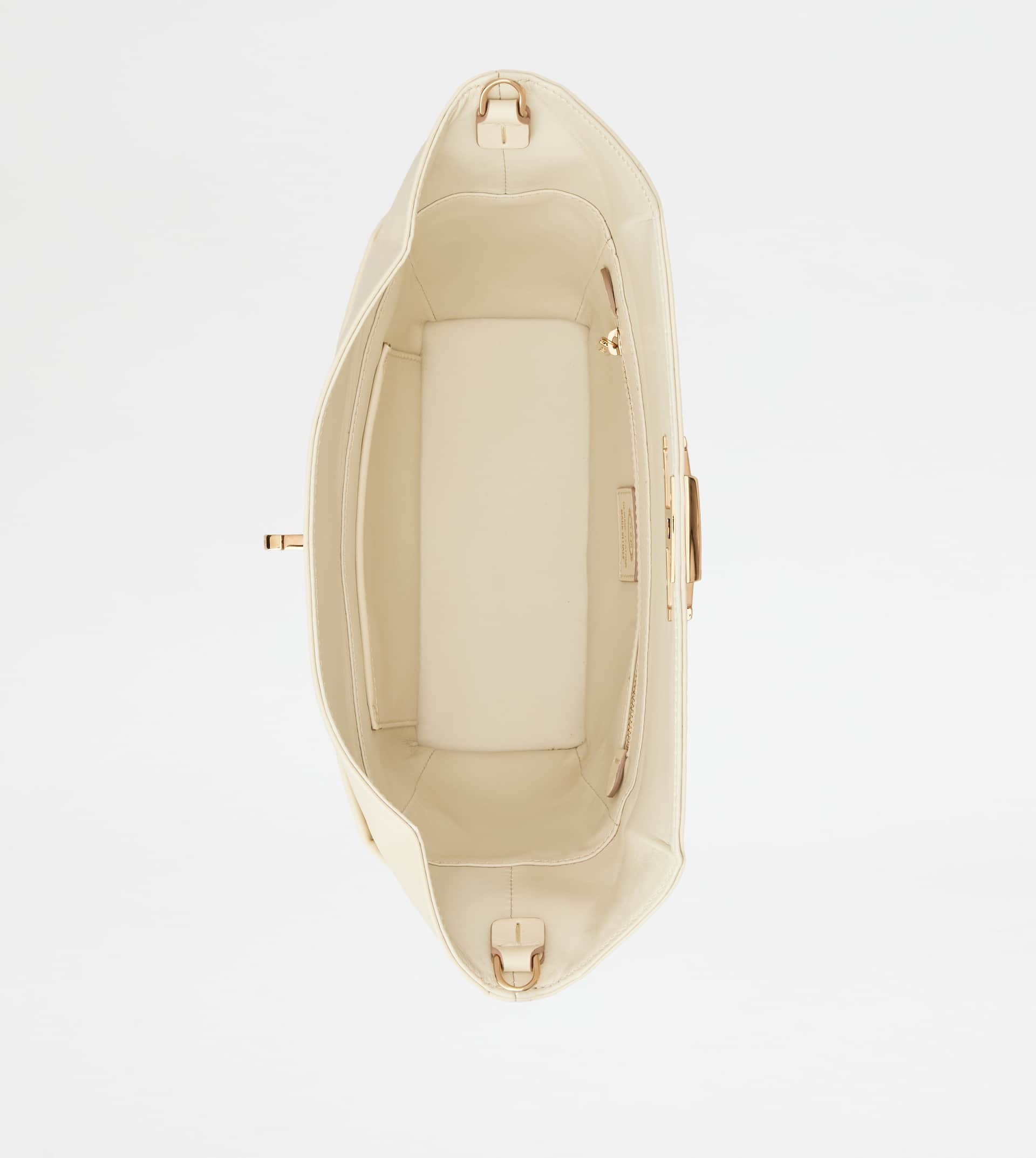 TOD'S TIMELESS T BOX BAG IN LEATHER MINI - BEIGE - 6