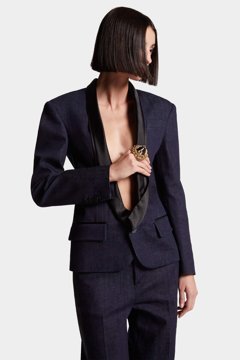 RINCE DENIM DEAN STATEMENT SHAWL JACKET 3