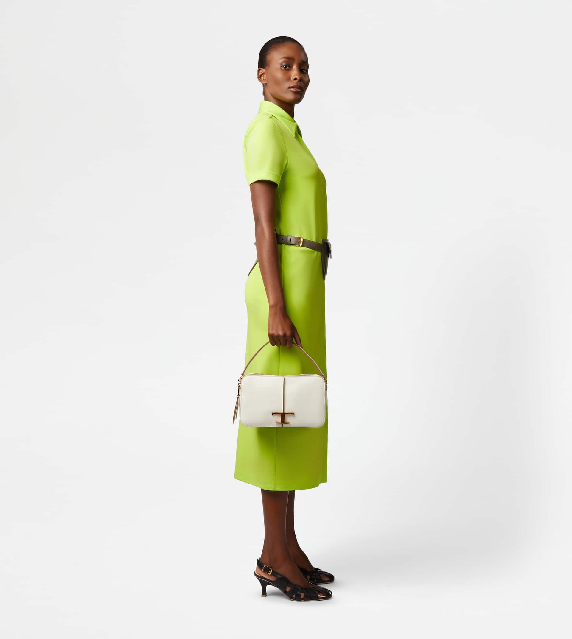 T TIMELESS CAMERA BAG IN LEATHER SMALL - WHITE - 3