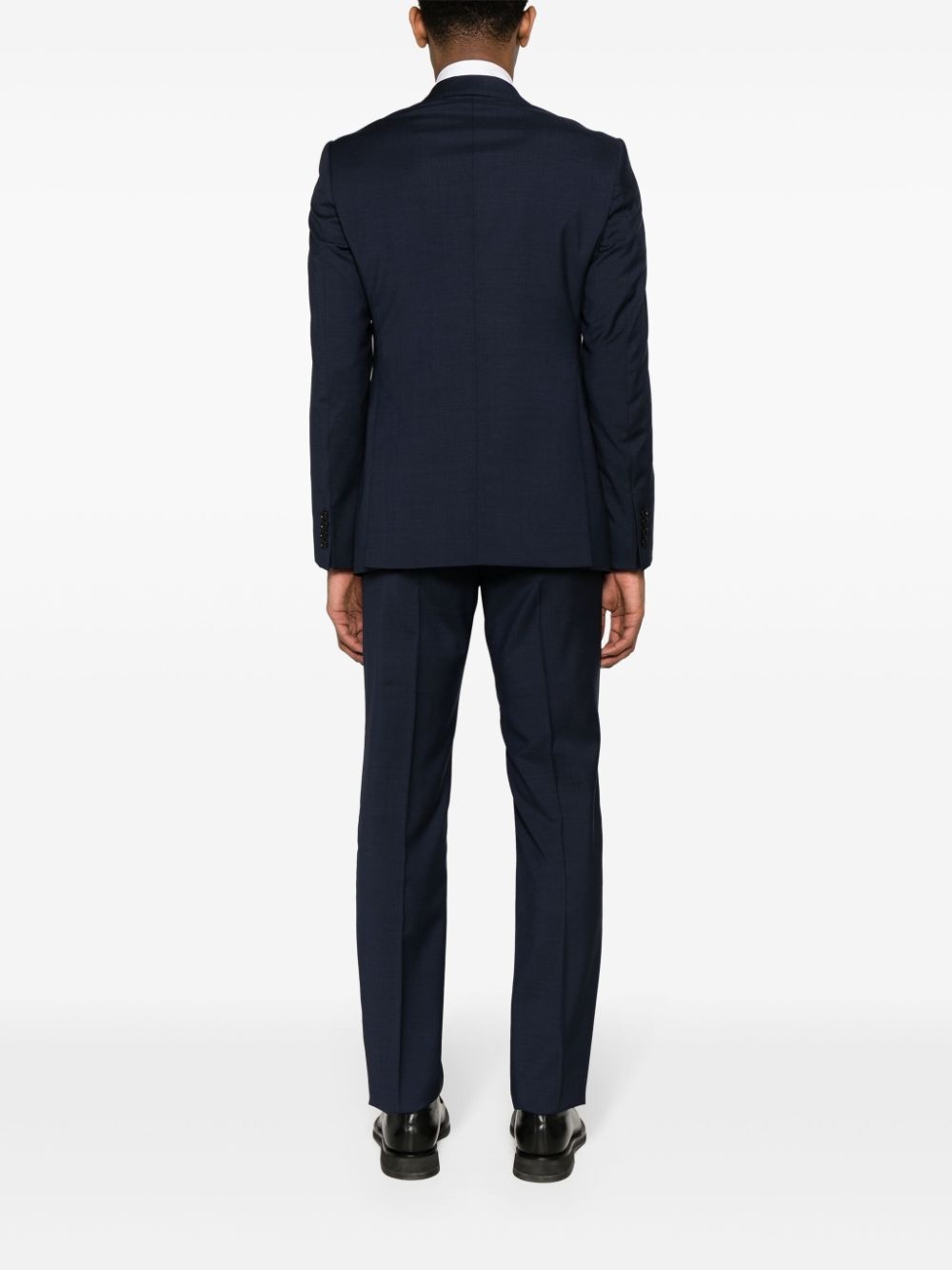 virgin wool single-breasted suit - 4