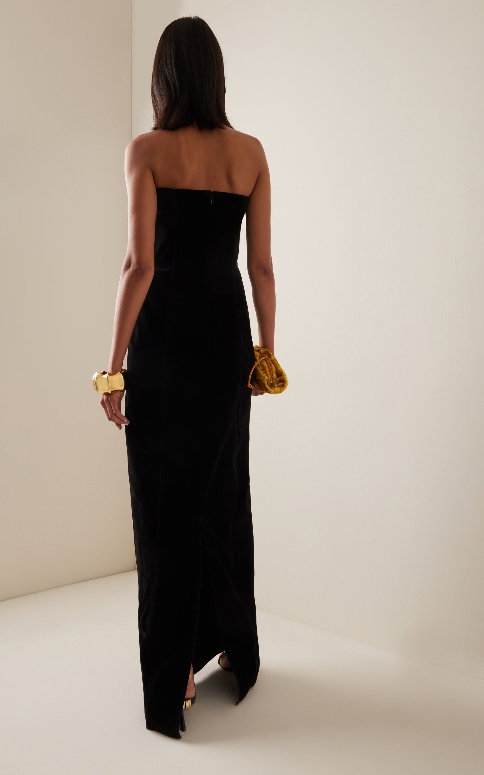 Elowynne Strapless Denim Gown black - 4
