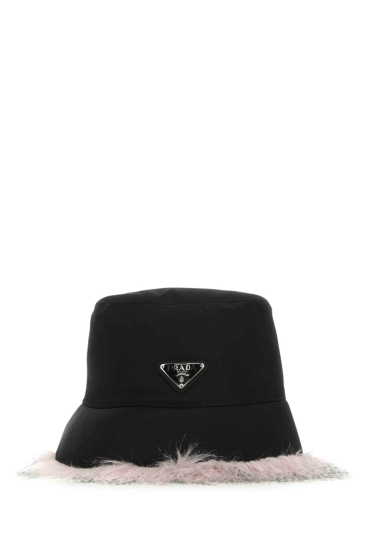 Prada Women Black Re-Nylon Hat - 2