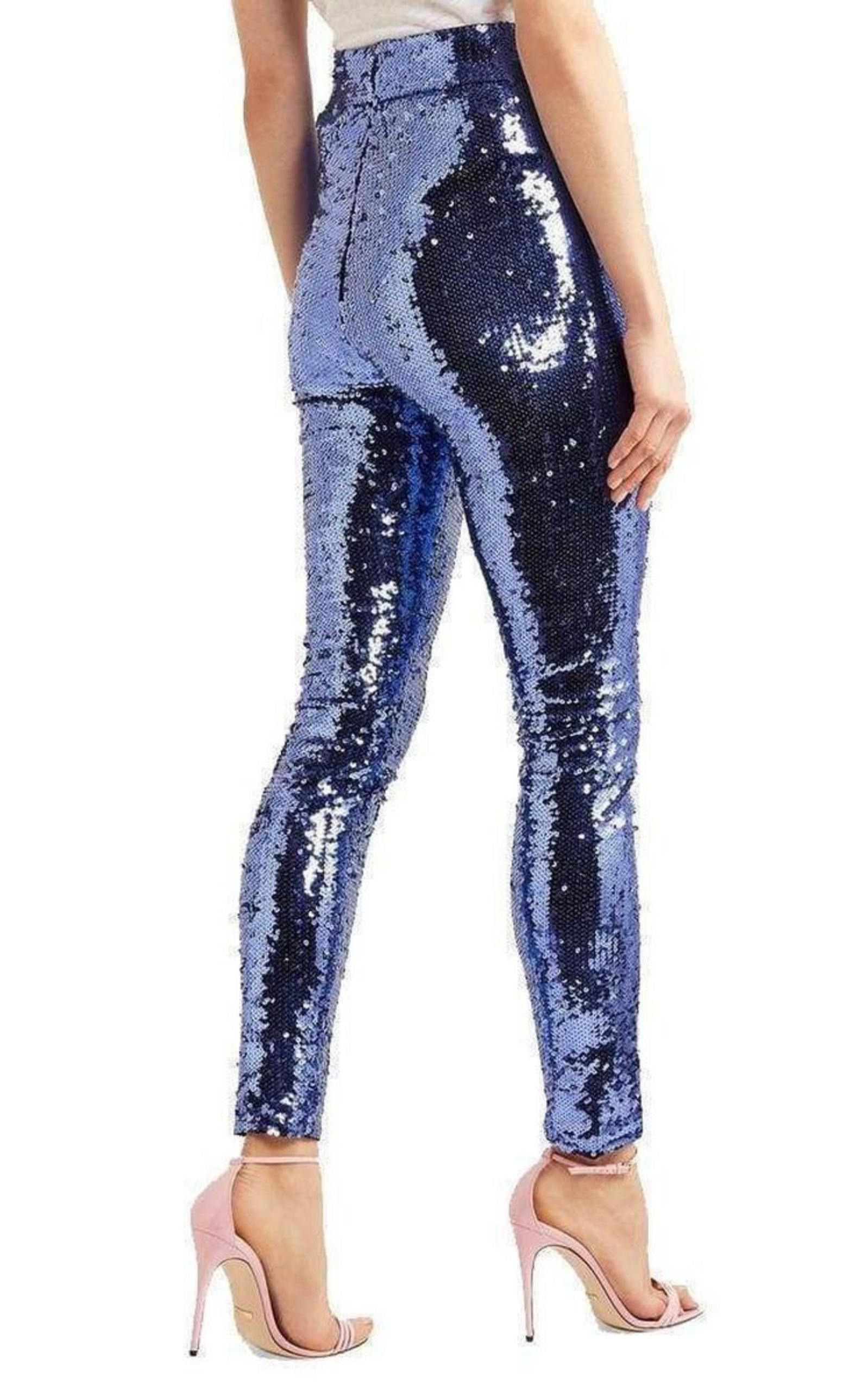 Purple Sequin Tulle Leggings - 4