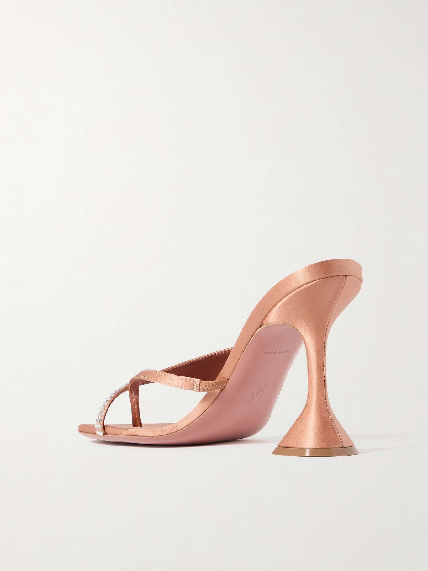 Shiona crystal-embellished satin sandals - 3