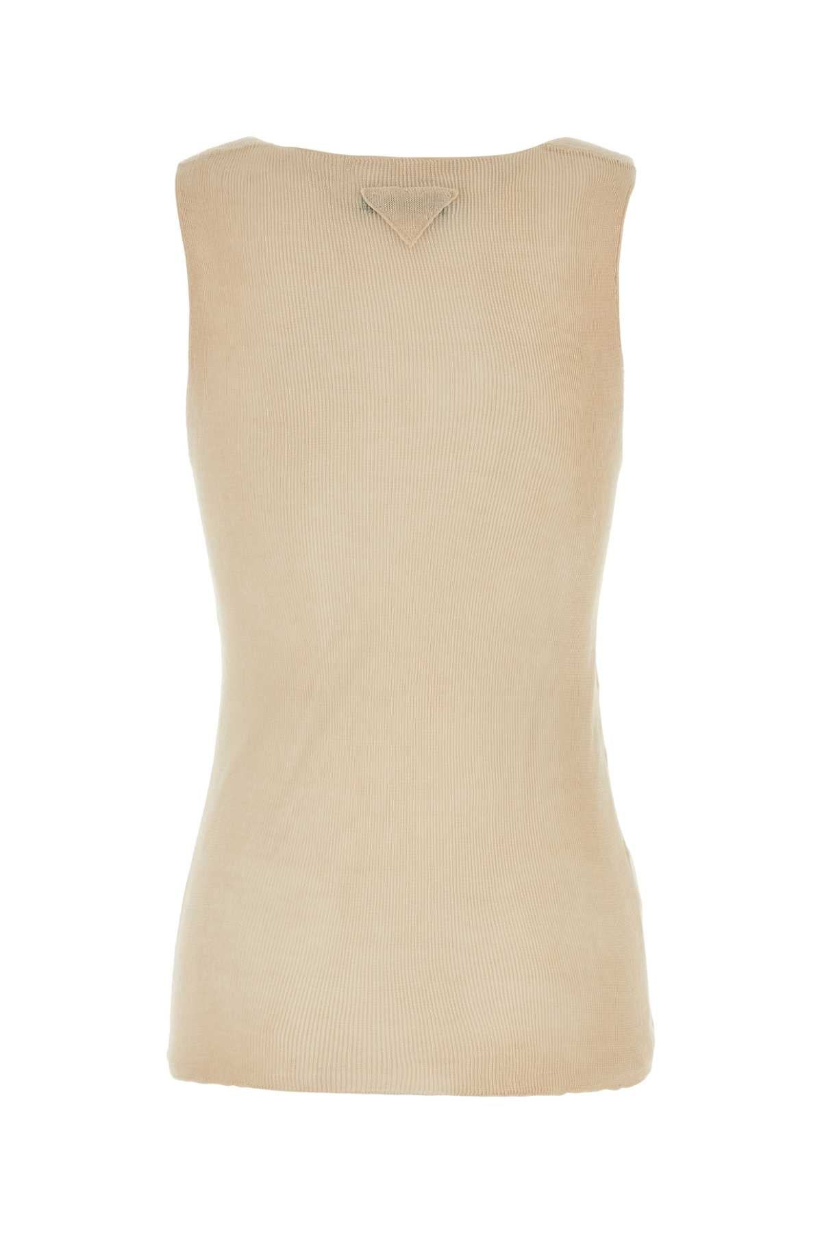 Prada Women Sand Cotton Tank Top - 2