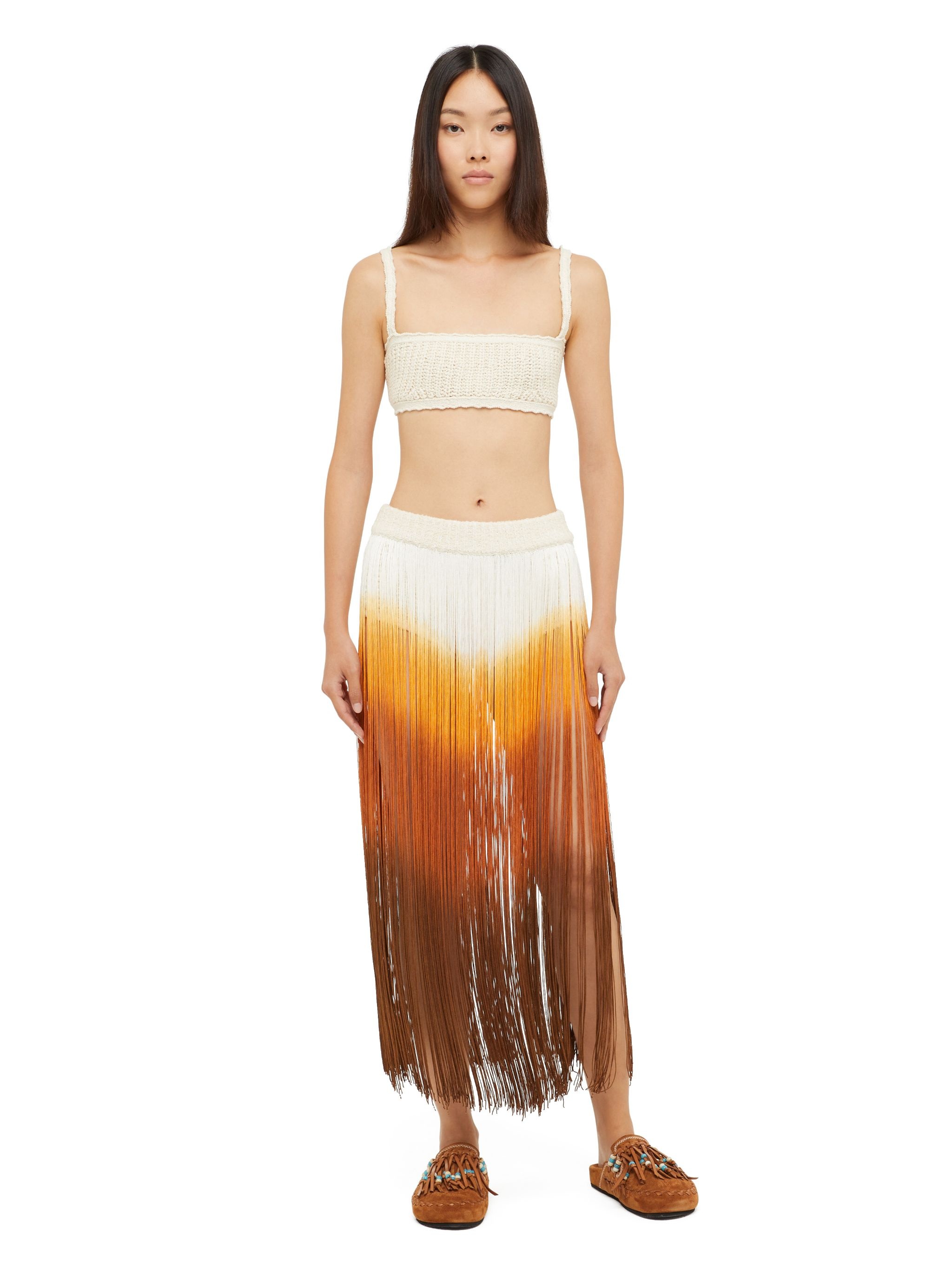 Bright Hues Fringed Skirt - 3
