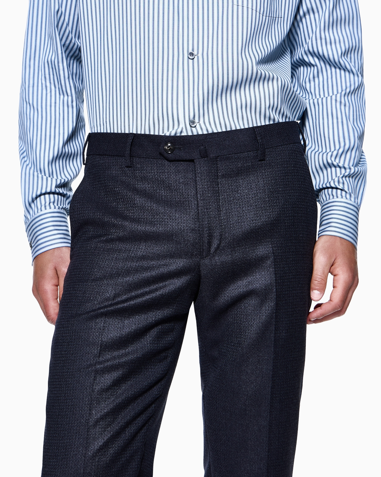 MANHATTAN LINE SINGLE-BREASTED SUIT IN HOUNDSTOOTH WOOL AND CASHMERE - 5