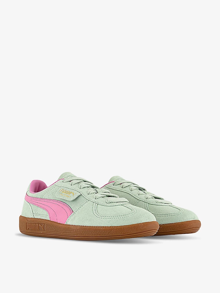 Palermo logo-tab suede low-top trainers - 3