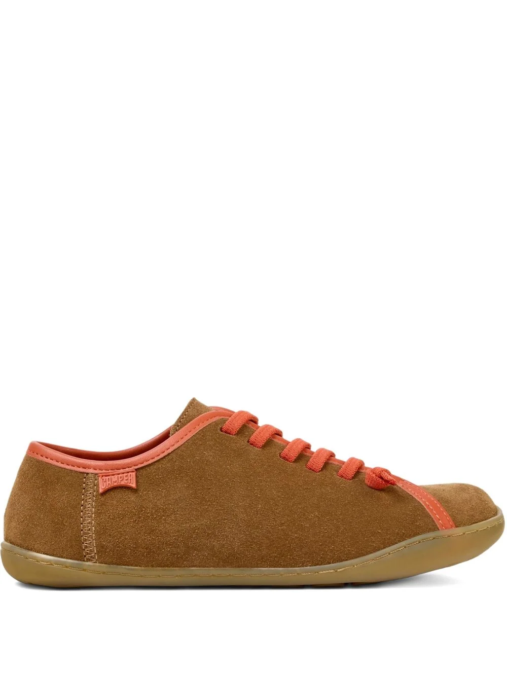 suede lace-up sneakers - 1