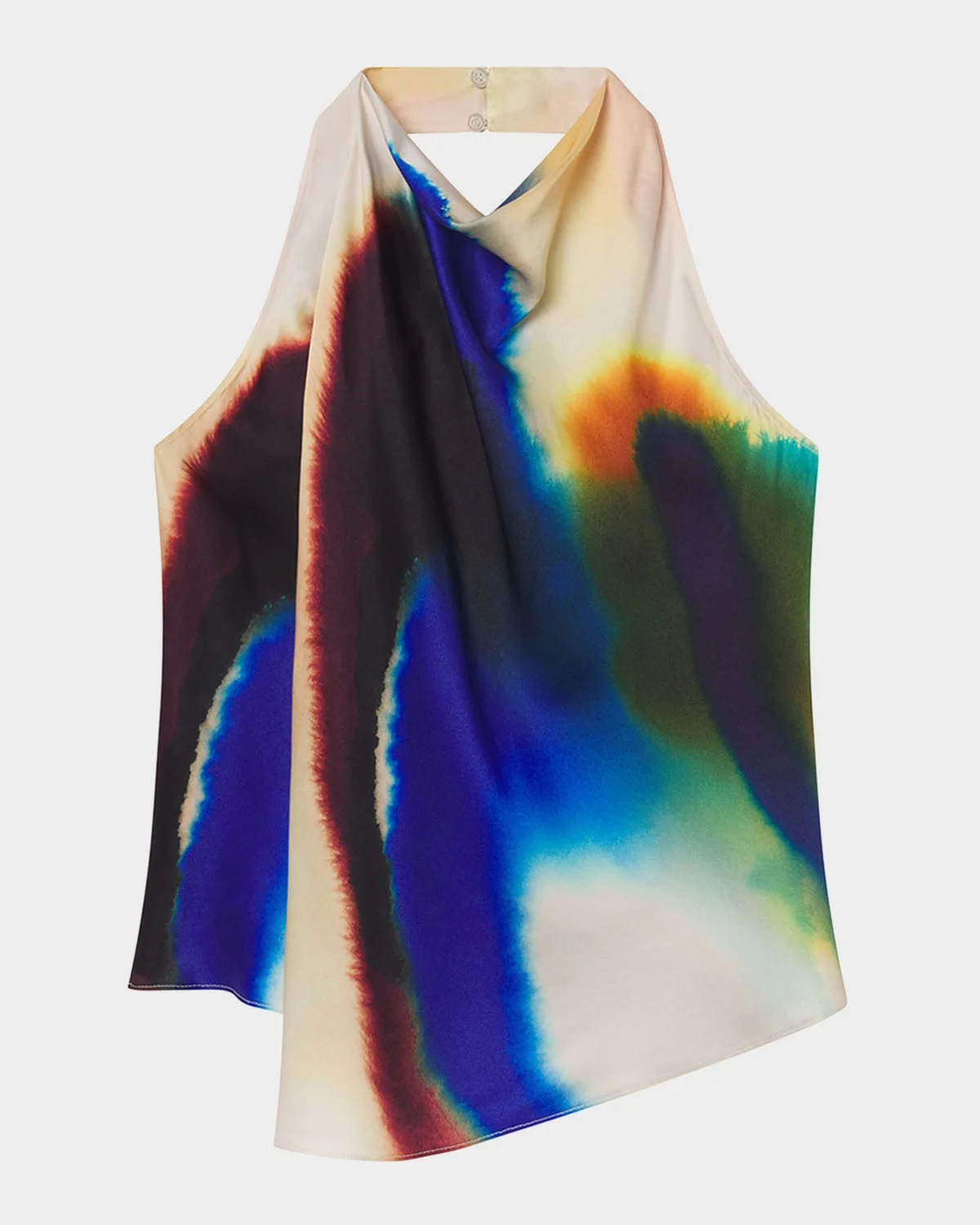 Ada Draped Halter Cowl-Neck Top - 1