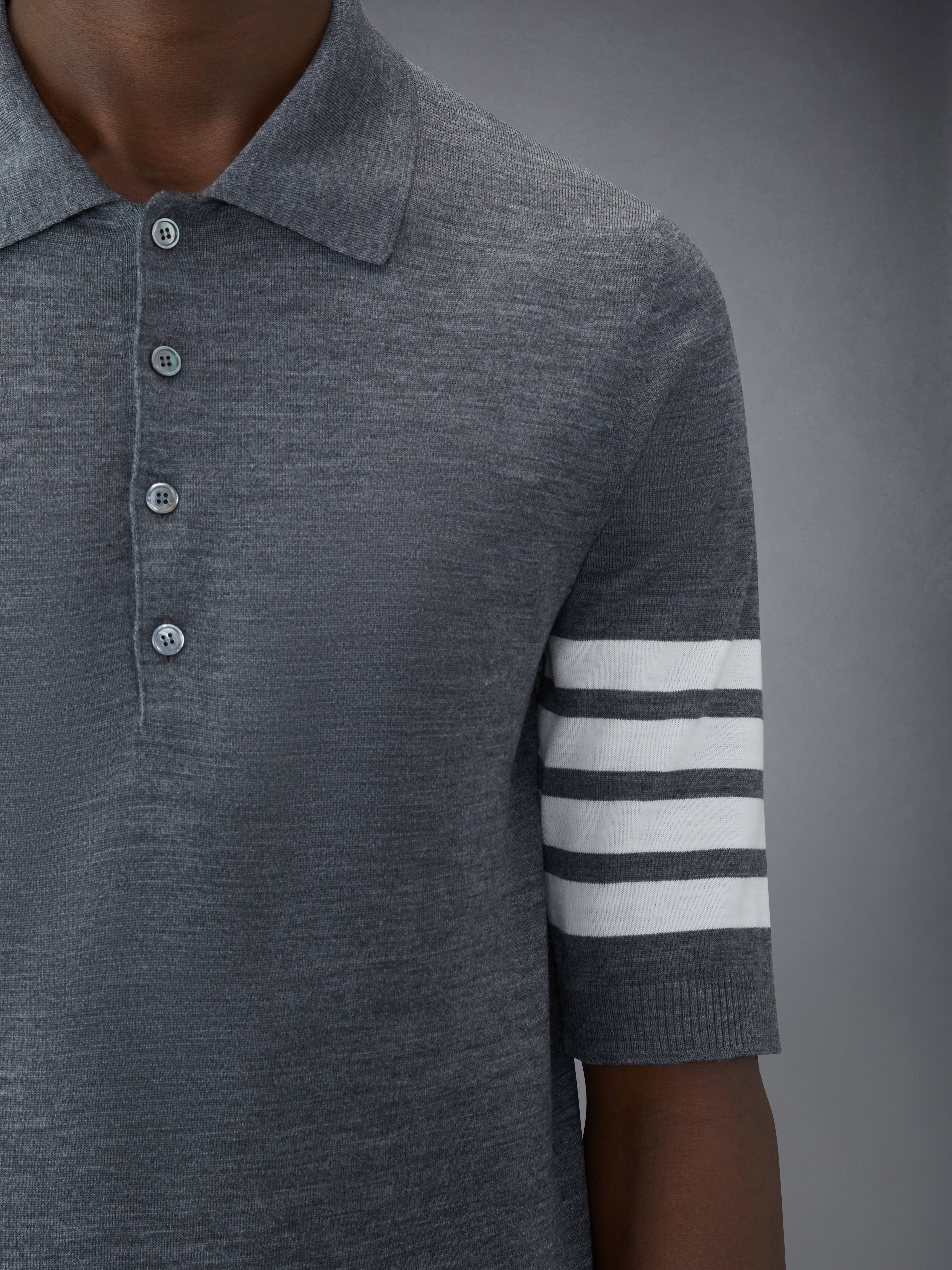 SHORT SLEEVE POLO IN SUSTAINABLE FINE MERINO WOOL - 5