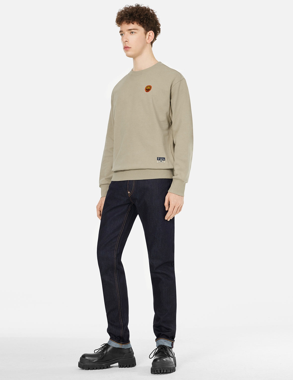 Daruma and Logo Embroidery Relax Fit Sweatshirt - 3