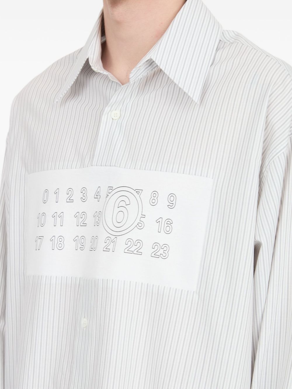 striped button-up shirt - 6