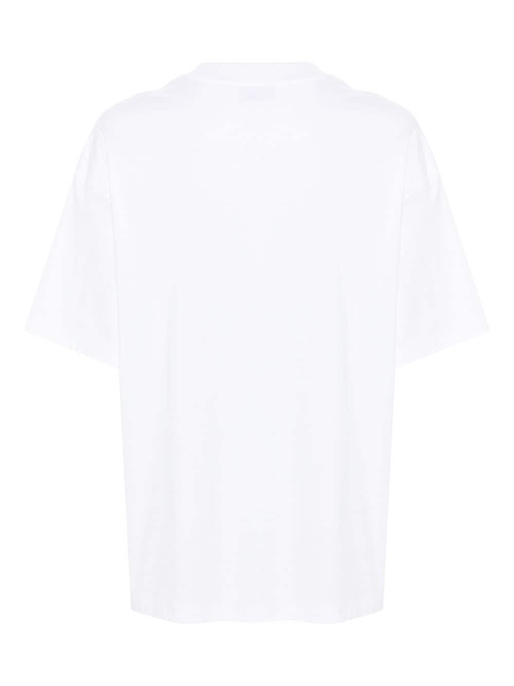 logo-embroidered cotton T-shirt - 2