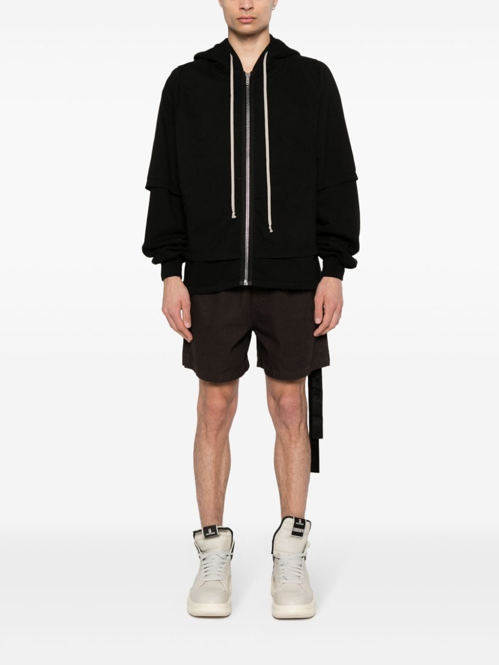 cotton zip-up hoodie - 2