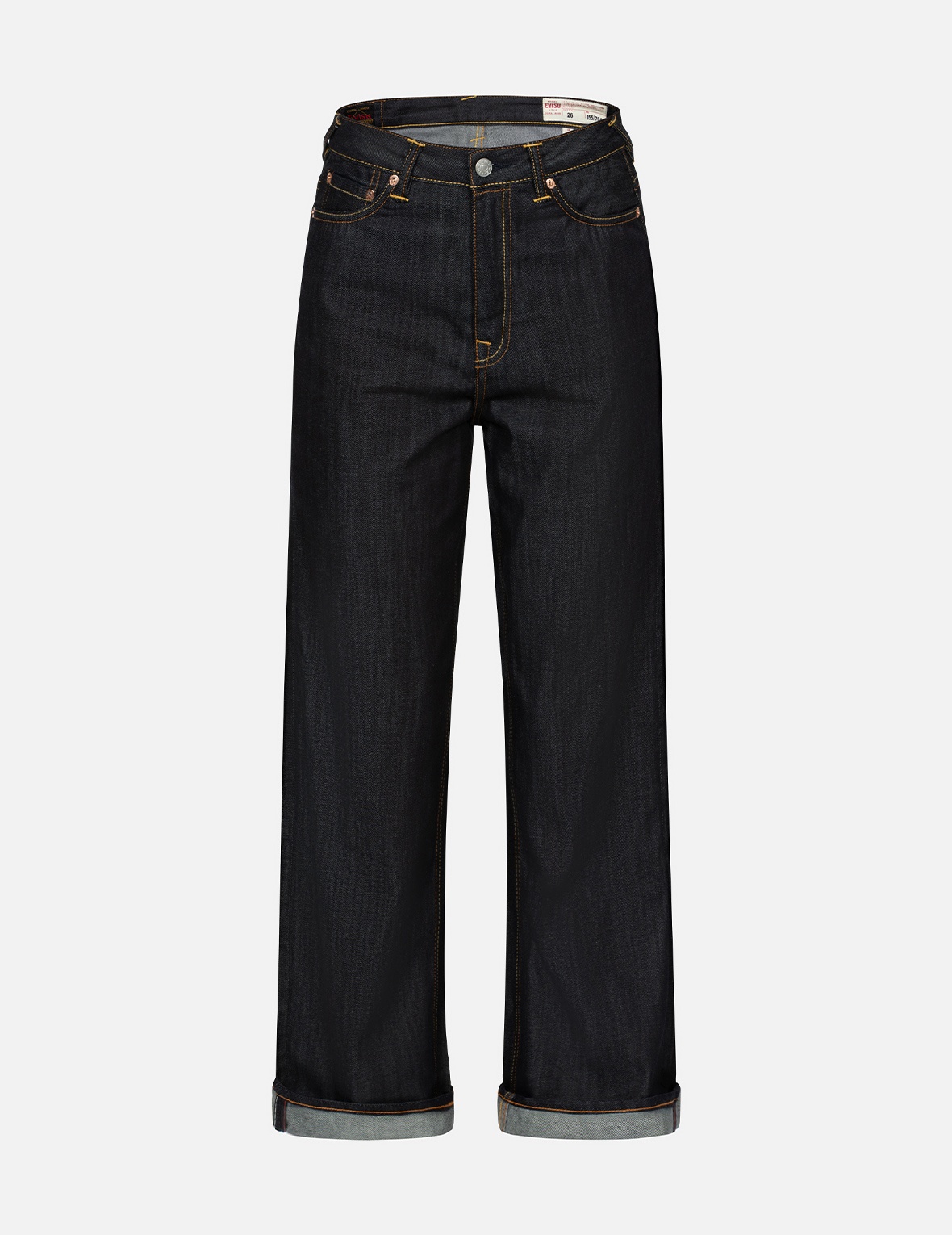 FOIL PRINT DAICOCK WITH RHINESTONE WID LEG JEANS - 1