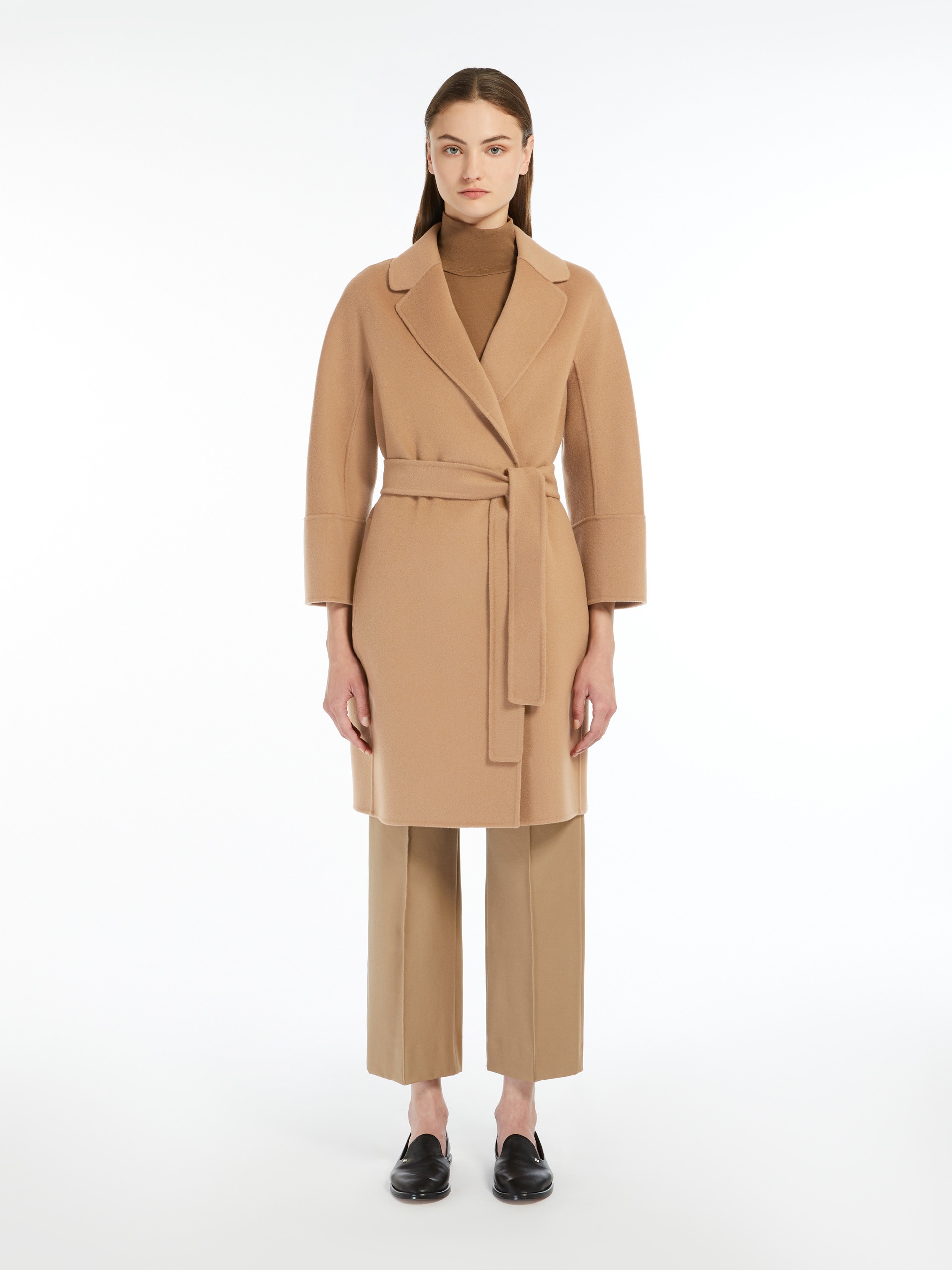 ARONA Short double-faced wool coat - 3