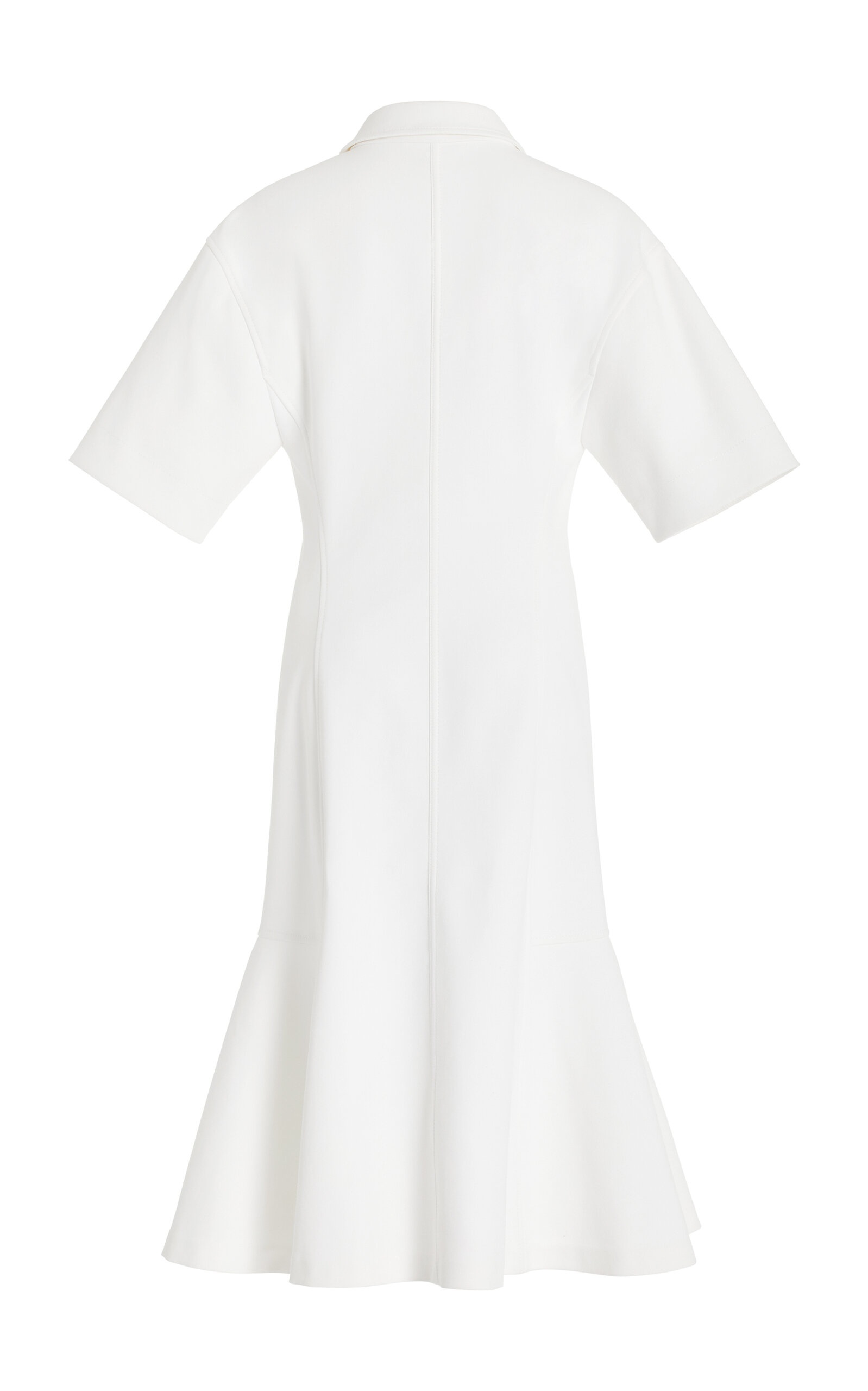 Winslow Zip-Front Suiting Midi Shirt Dress ivory - 3