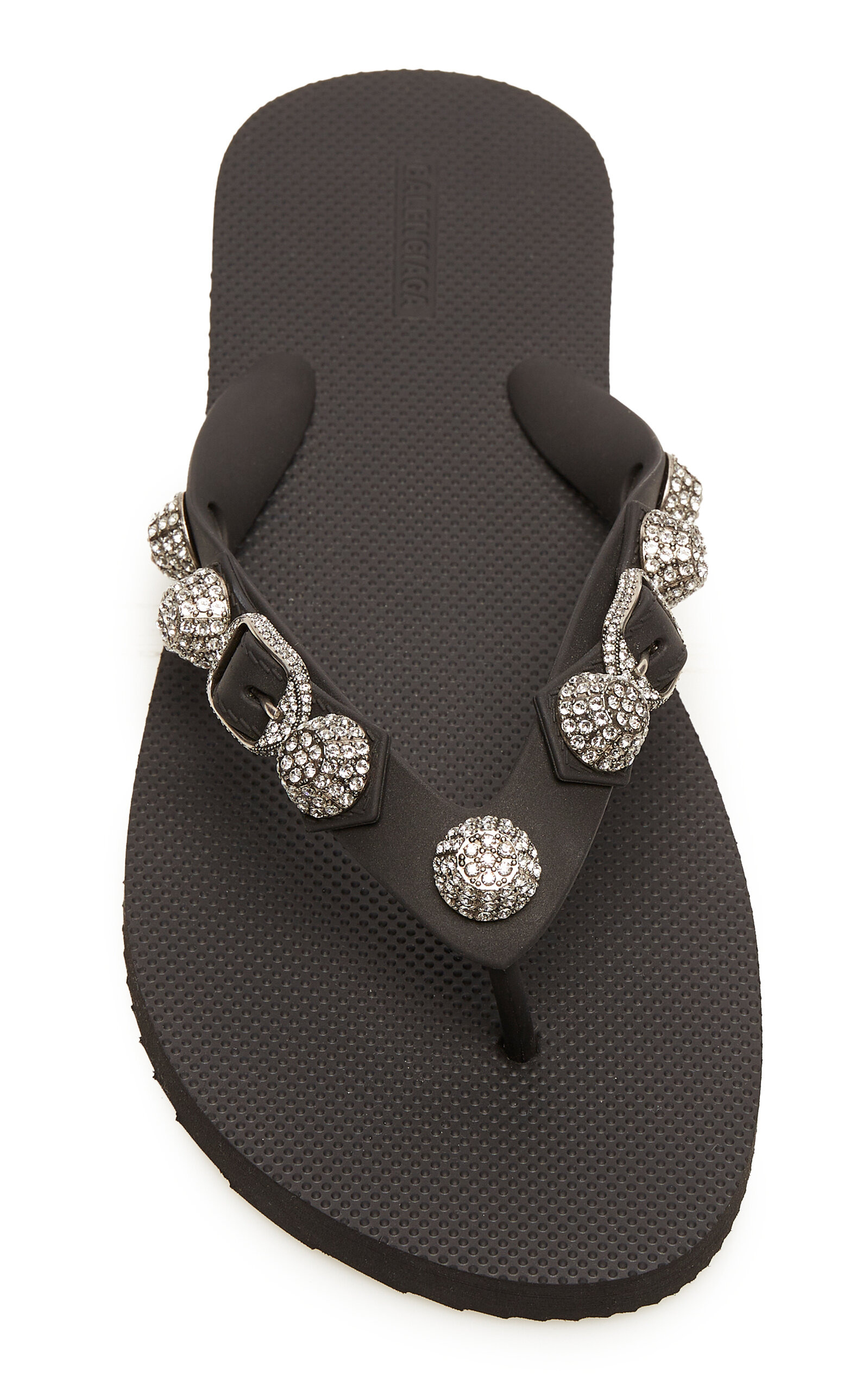 Cagole Rubber Thong Sandals black - 4