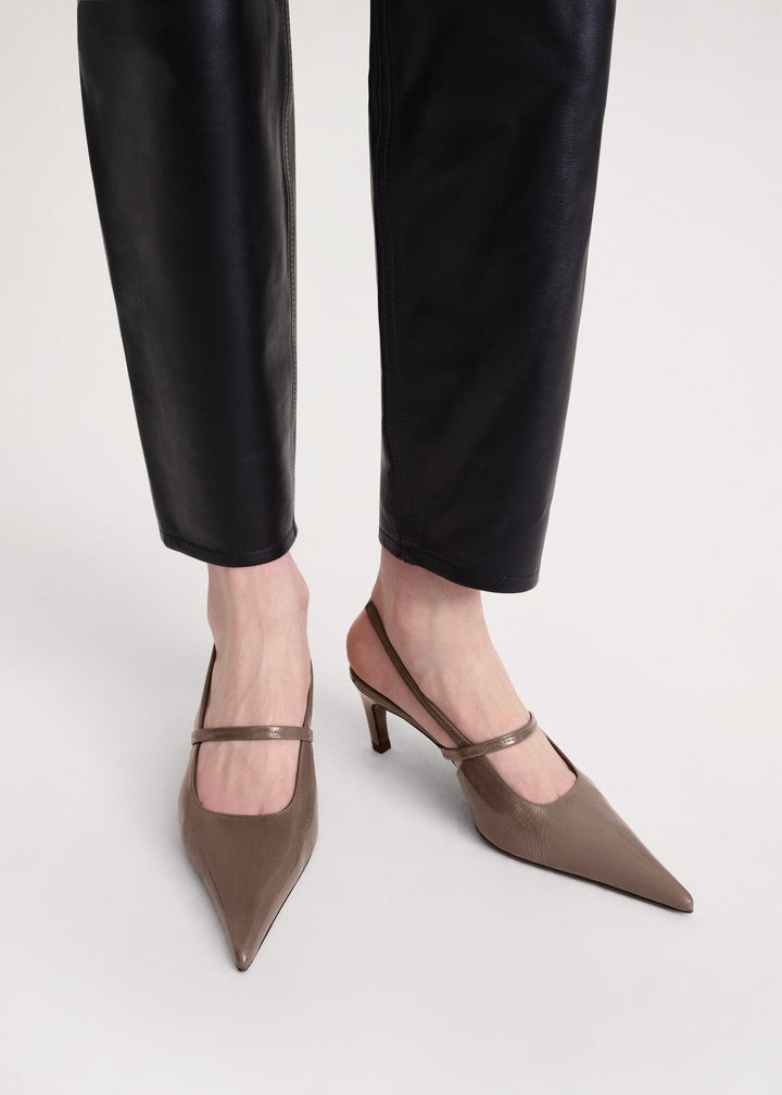 The Sharp Slingback taupe - 2