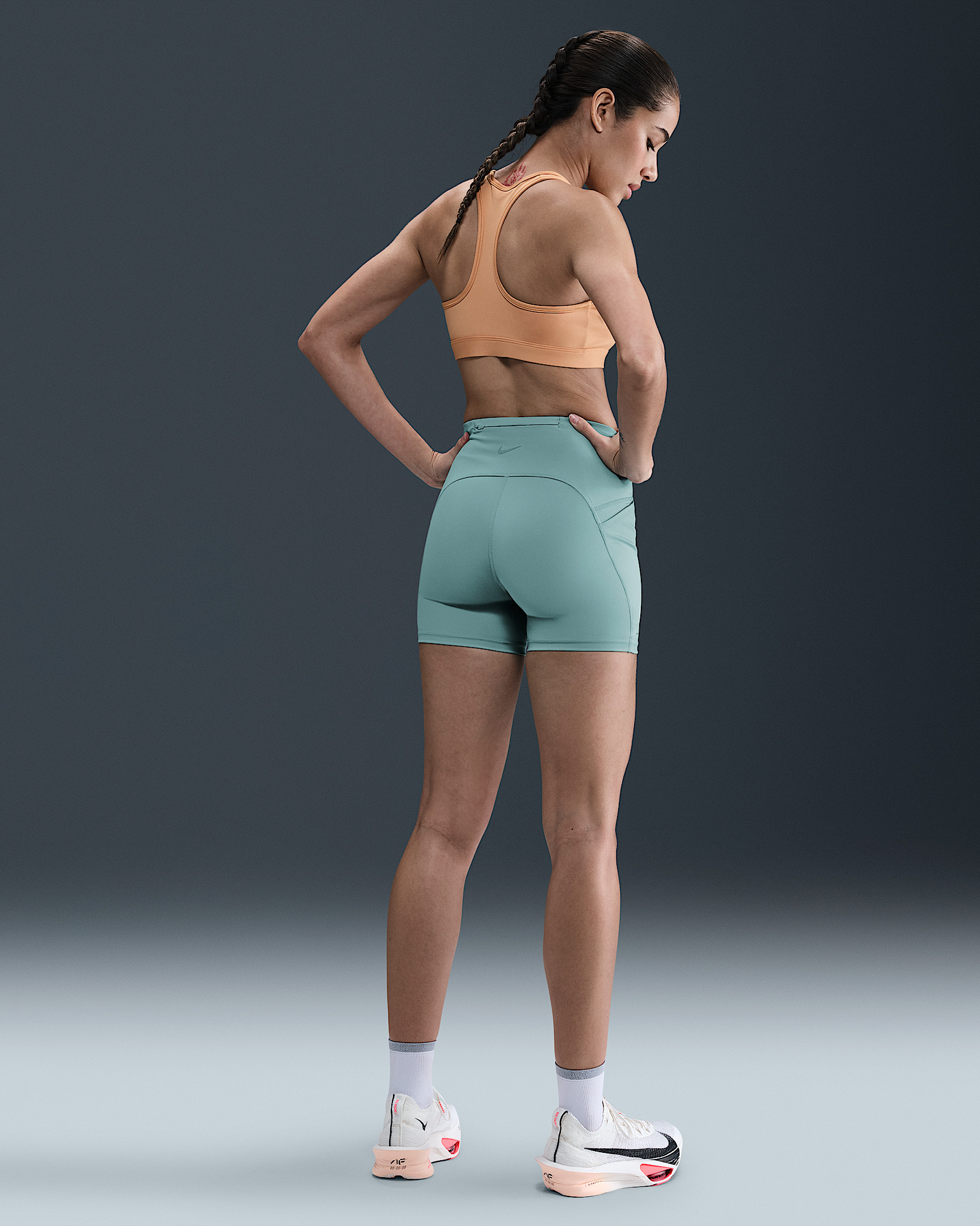 Nike Swift Women's High-Waisted 4" Tight Running Shorts with Pockets - 4