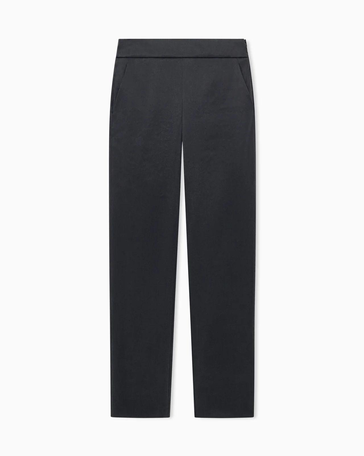 SLIM-FIT TROUSERS IN COMPACT STRETCH SILK - 1