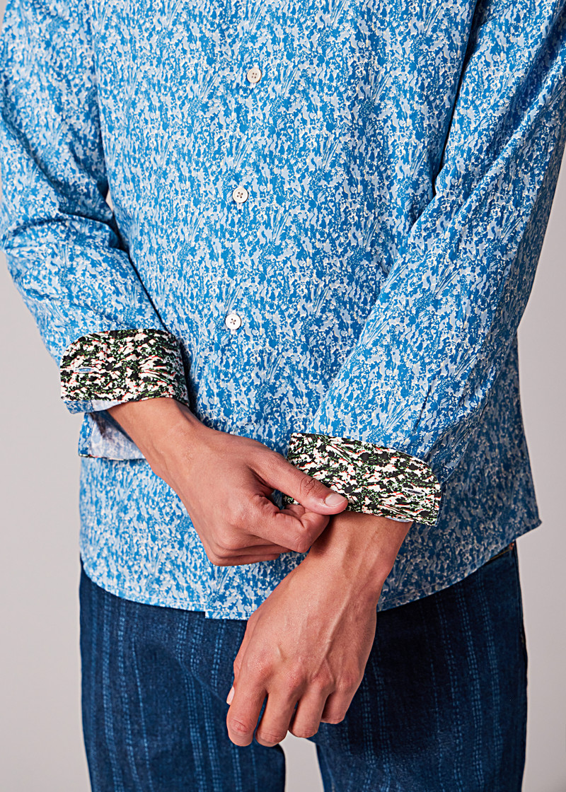 Blue 'Yarrow' Tailored-Fit Shirt 4
