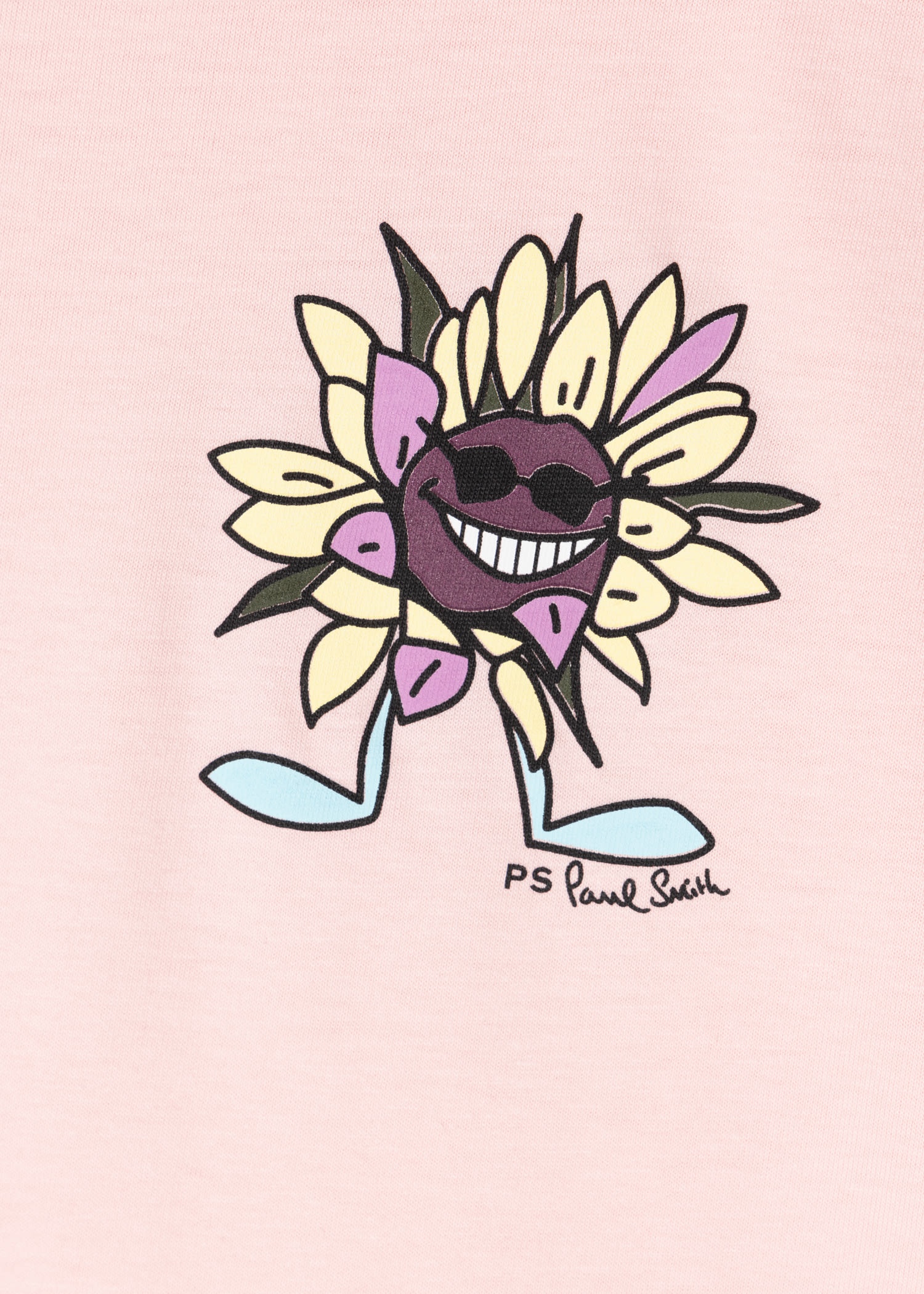 Pale Pink Organic Cotton 'Sunflower Guy' T-Shirt - 2