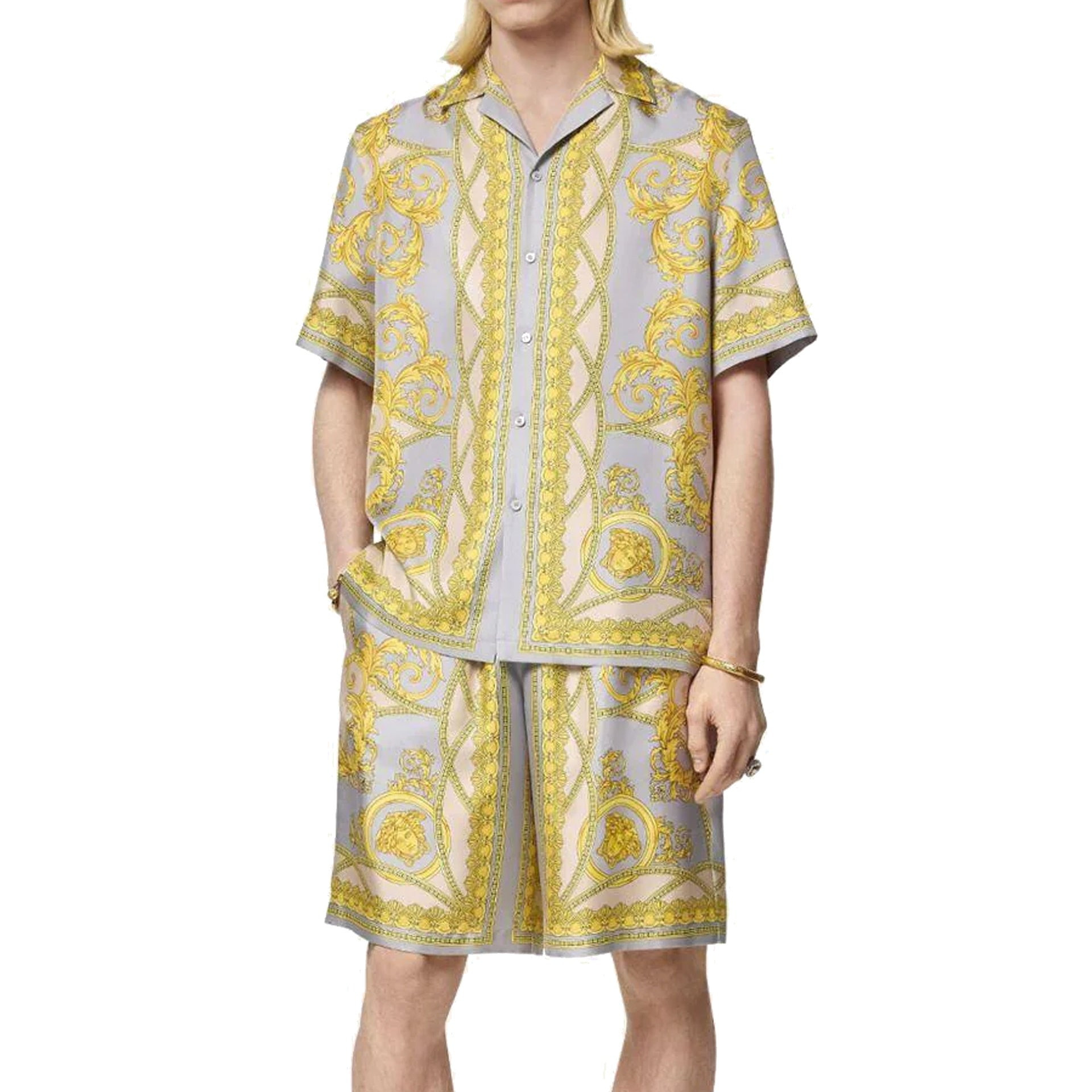 Versace La Coupe Des Dieux Silk Shorts Men - 2