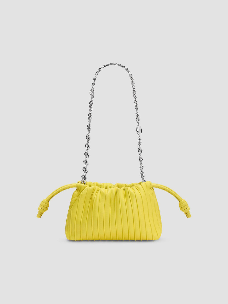 Women's Mini Flamenco Pleated Purse - Lemon 4