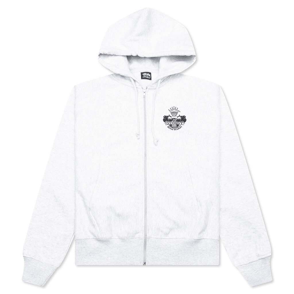 BUILT TO LAST ZIP HOODIE - ASH HEATHER - 1