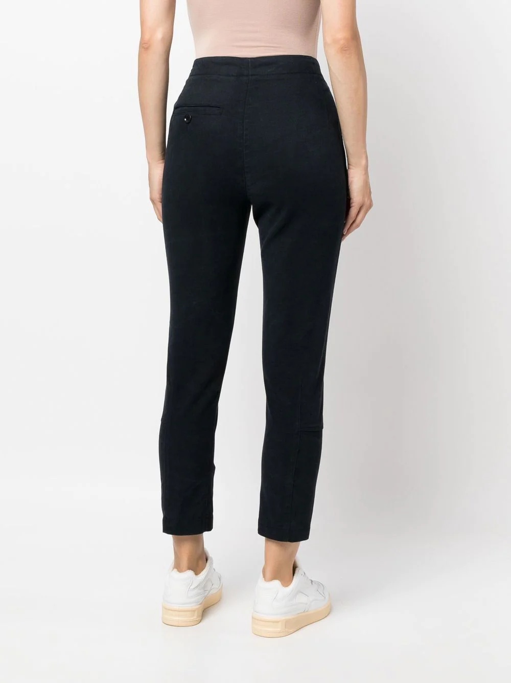 high-waisted slim-fit trousers - 6