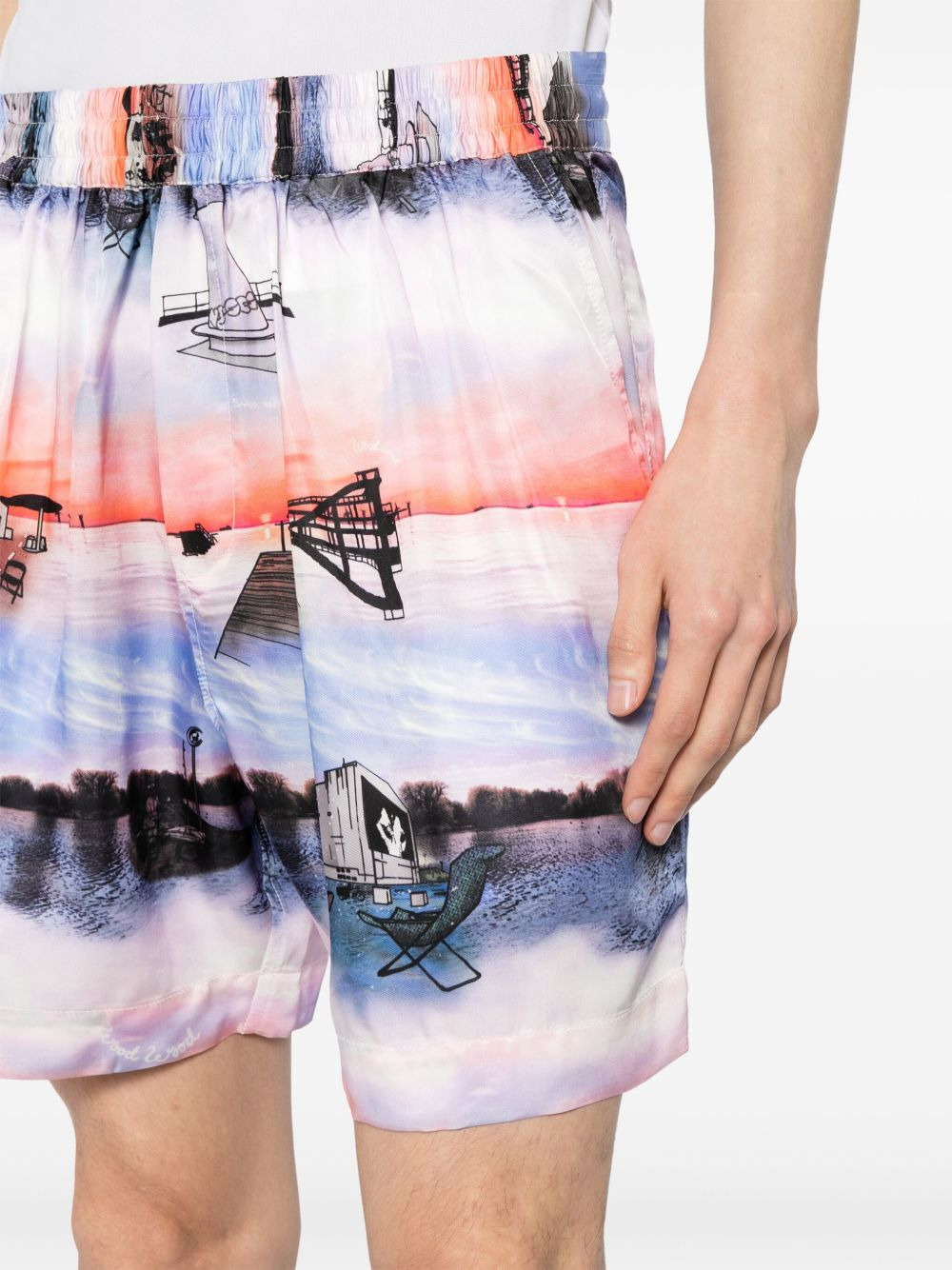 holiday print shorts - 5