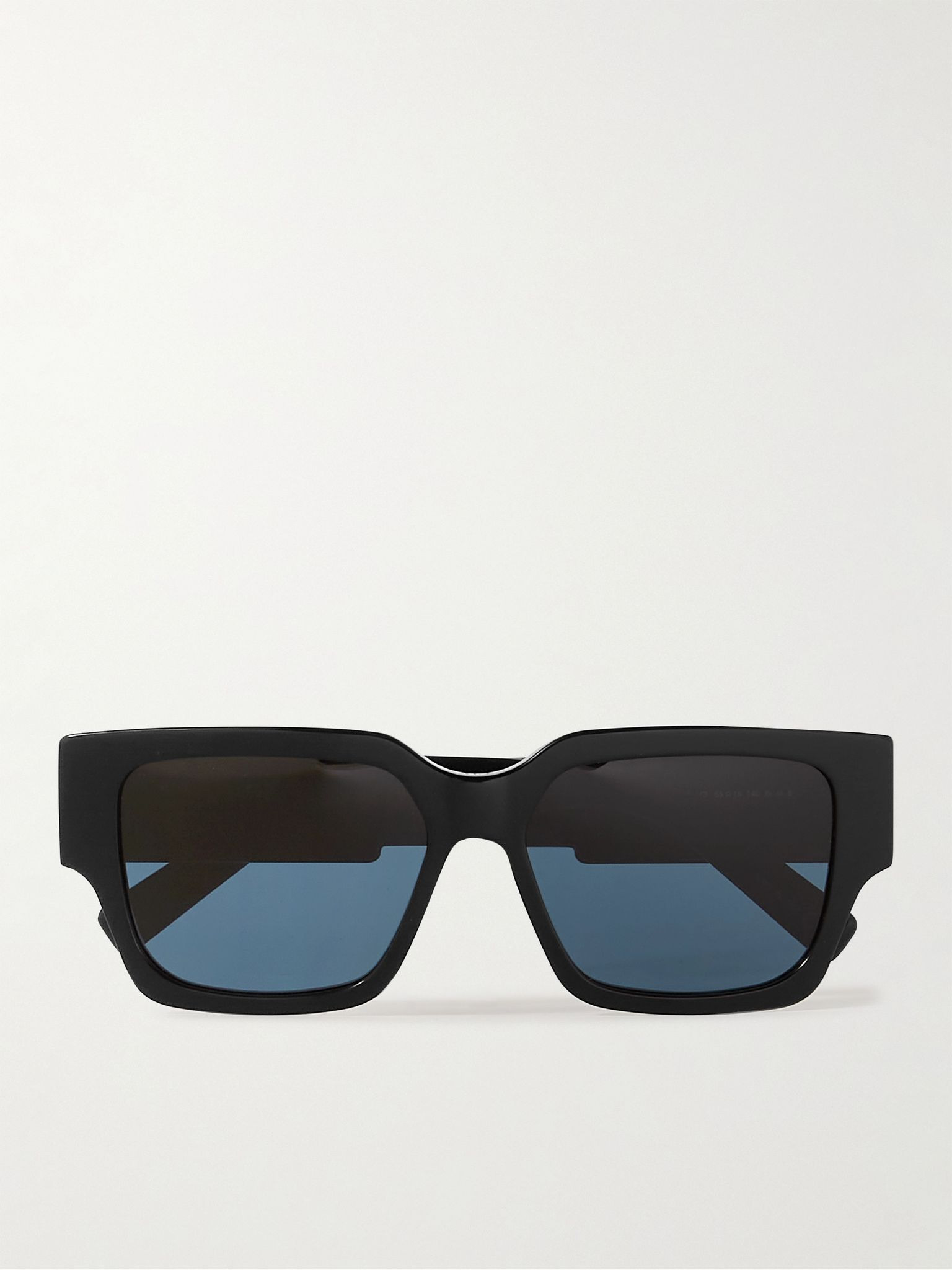 CD SU Square-Frame Acetate and Silver-Tone Sunglasses Black - 1