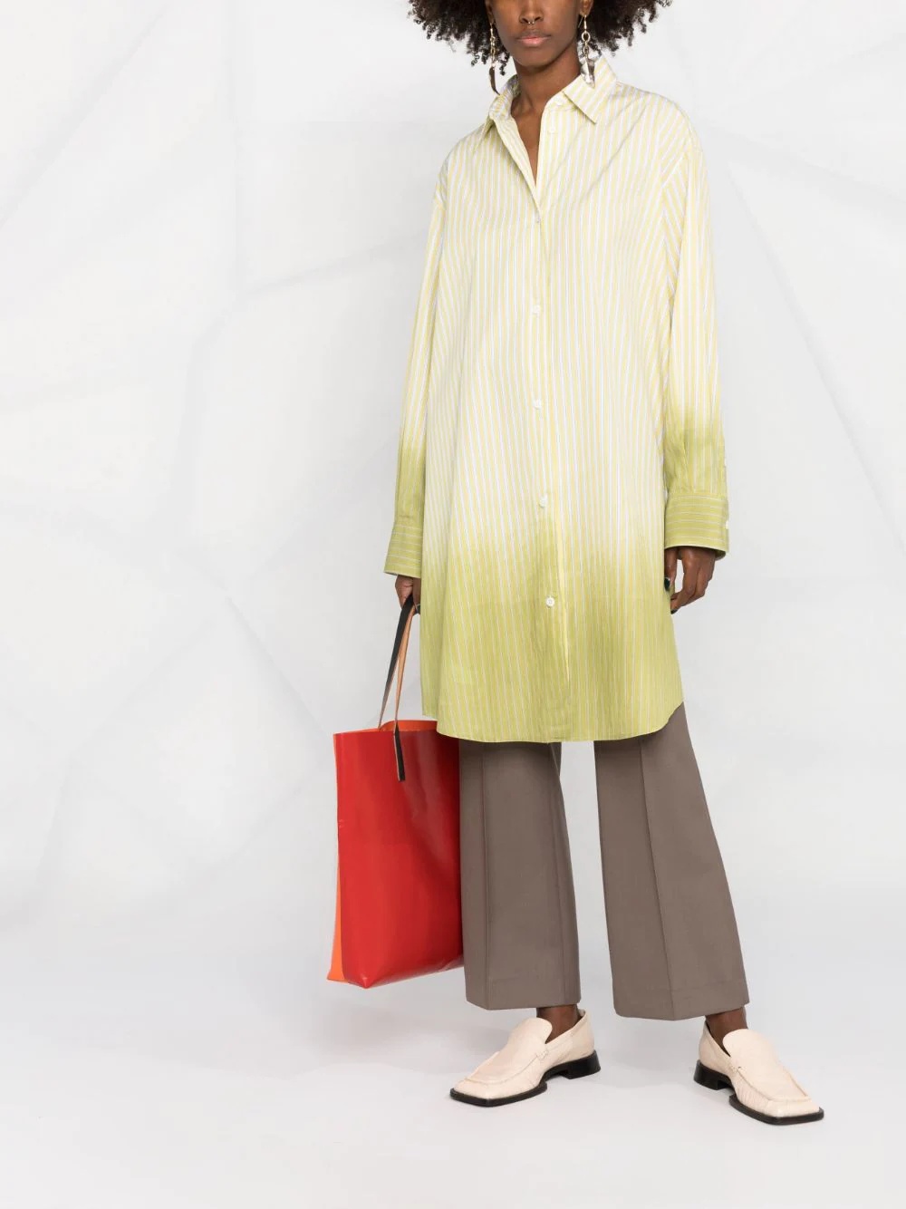 gradient high-low hem shirt - 2