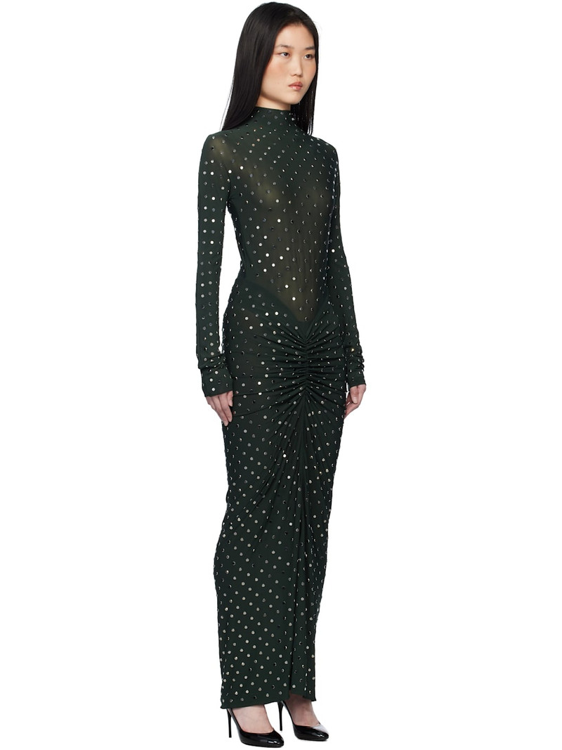 Green Draped Maxi Dress 2