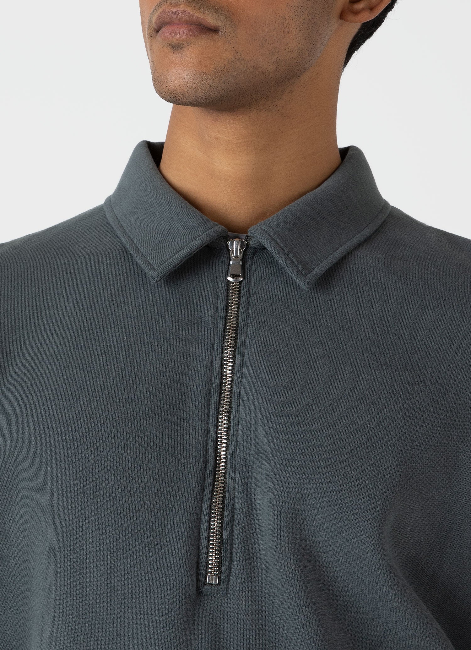 Zip Polo Loopback Sweatshirt - 6