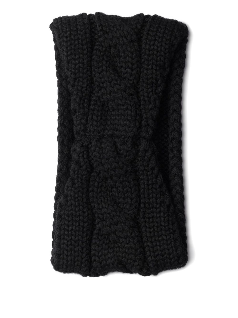 cable-knit logo headband - 2