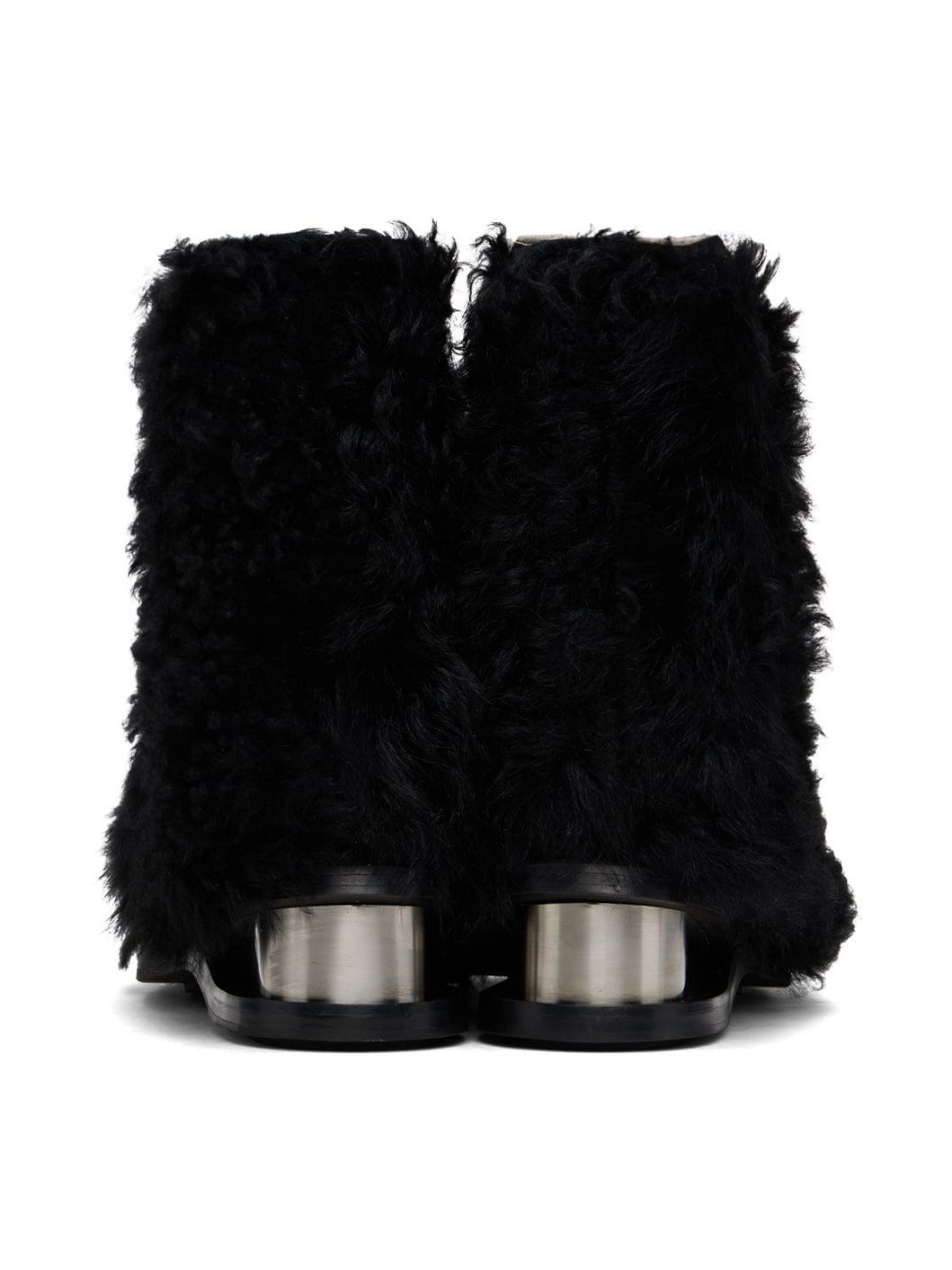 Black Stun Shearling Boots - 2