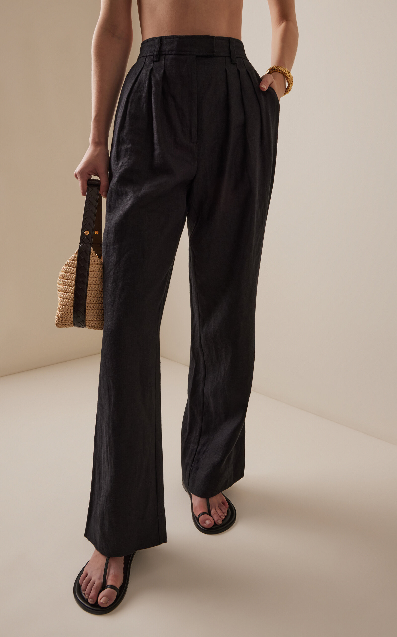 Exclusive Louis Linen Trousers black - 3